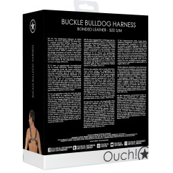Ouch! Harness Harnais Buckle Bulldog Noir